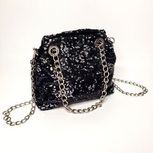 Fiona Lang London‎ Metallic Sequin Chain Strap Evening Purse